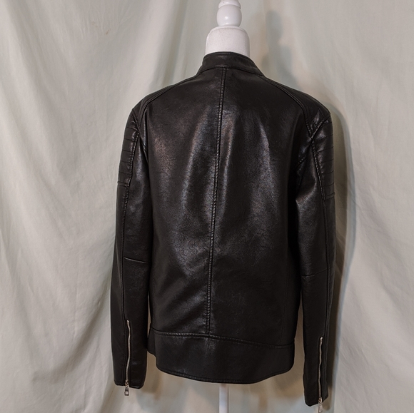Zara Large leather jacket - Picture 2 of 9